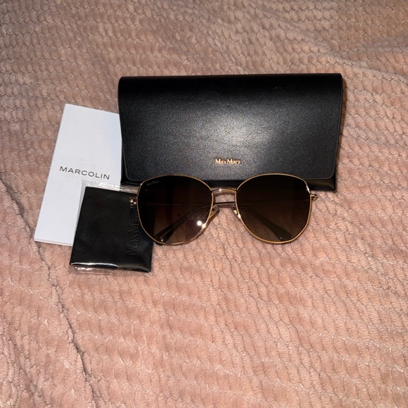 MaxMara Gold and Brown Sunglasses - Picture 4 of 6